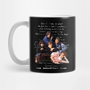 Breakfast Club Letter Black Adult Mug